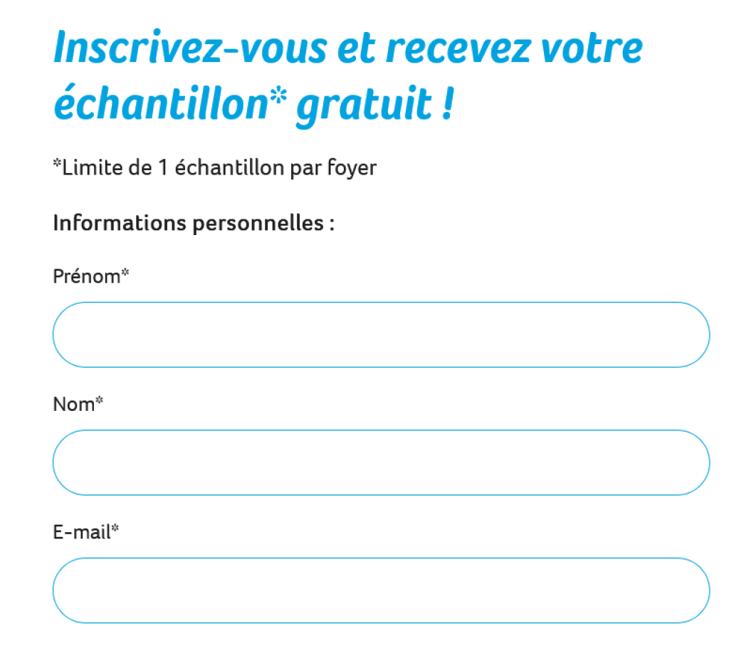 Formulaire pour Recevoir VosÉchantillons Gratuits Lotus Confort Formulaire pour recevoir des échantillons gratuits de papier toilette humide Lotus Confort