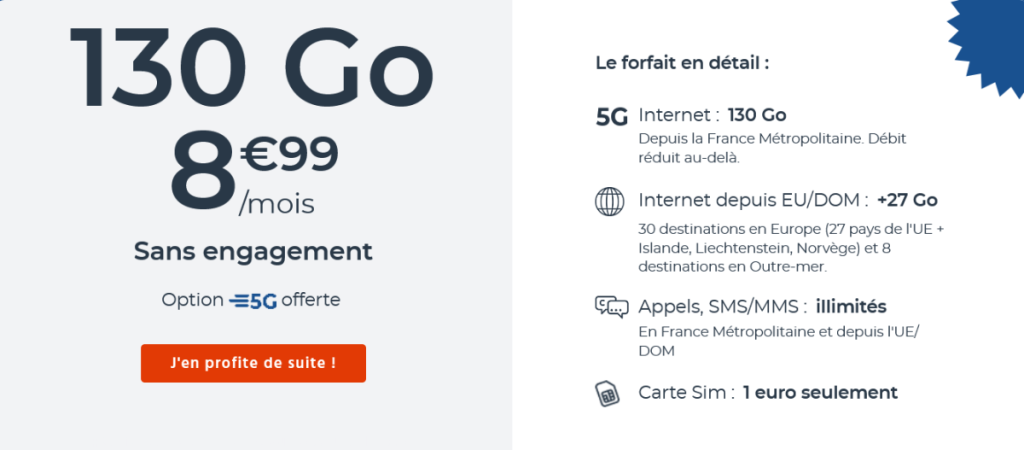 visuel bon plan cdiscount mobile 130go